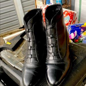 Black Leather Ankle Boots by Boston accent made in Brazil